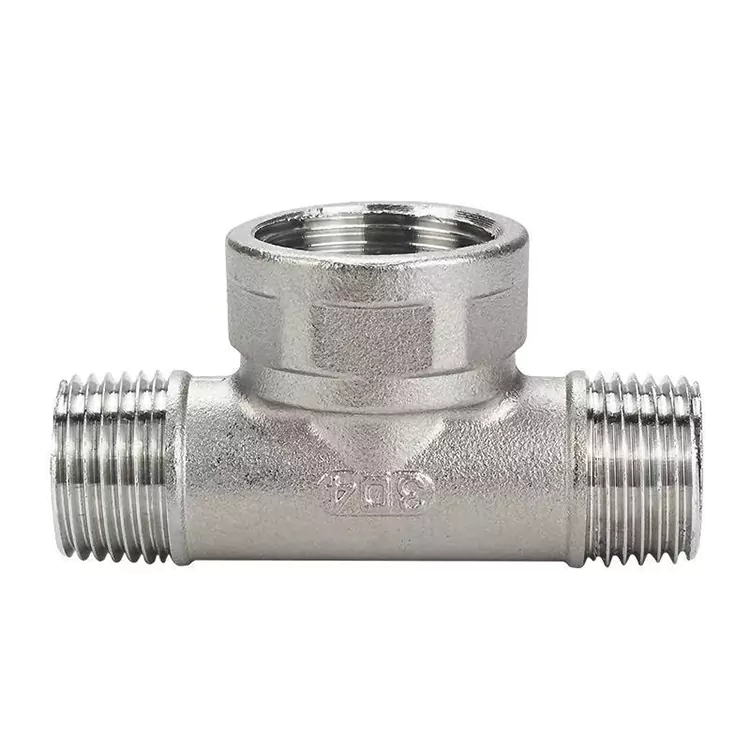 DN15-DN100 BSP roostevabast terasest keskmise-suure toruga tee