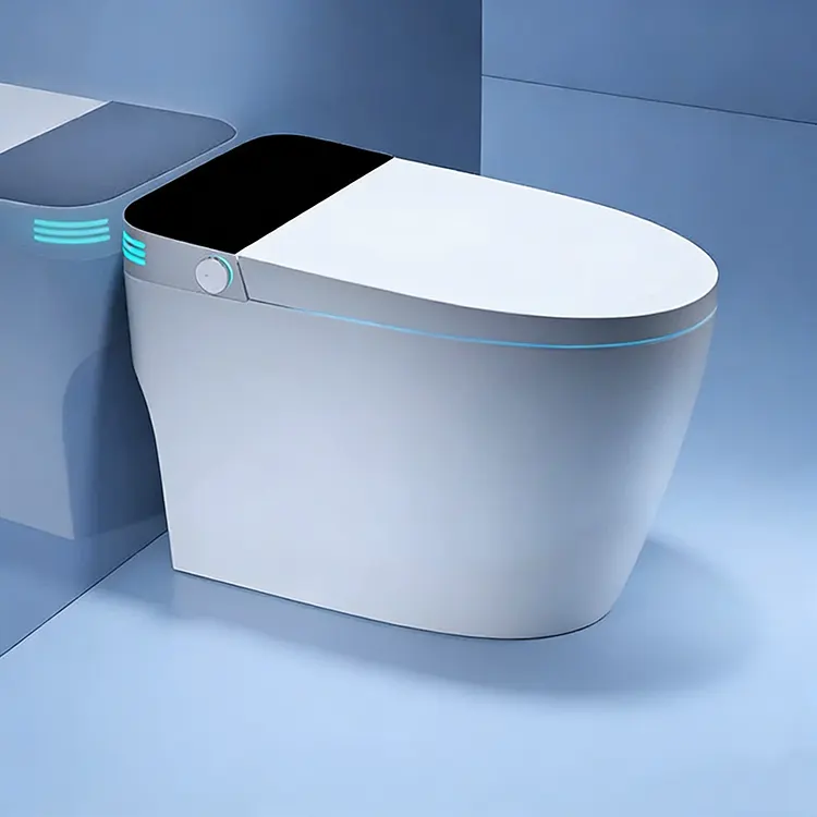 LED digitaalne ekraan Automaatne kaas ümberpööratav vahtplastist kilp Sifoon Smart WC